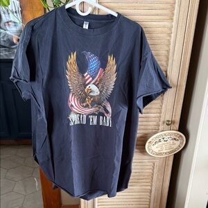 Pebby Forevee Women’s Black Graphic Eagle T-Shirt - Spread 'Em Baby